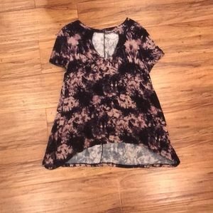 Purple tye dyed cotton top